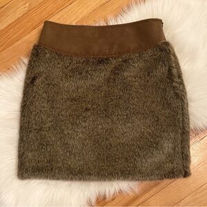 J. McLaughlin Bree Faux Fur Minj Skirt, Sz 0 - NWOT